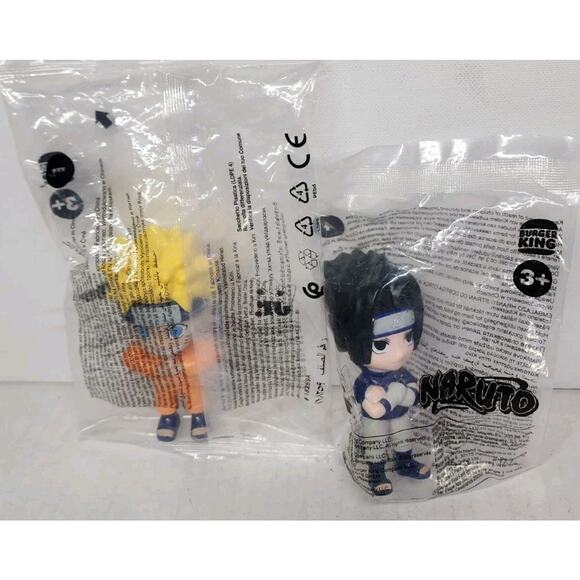 Burger King Naruto Fast Food Premium Toys Lot Of 2 Sasuke Uchiha Naruto - Picture 1 of 8